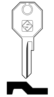 Afbeelding van Silca Autosleutel z/plastic kop staal MA1R