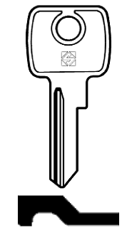 Afbeelding van Silca Autosleutel z/plastic kop staal MA2R