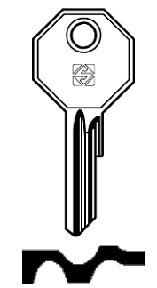 Afbeelding van Silca Autosleutel z/plastic kop staal NH1R