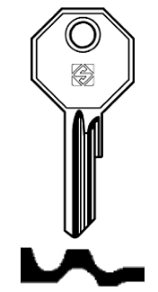 Afbeelding van Silca Autosleutel z/plastic kop staal NH1