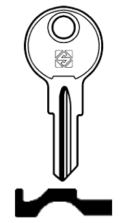 Afbeelding van Silca Autosleutel z/plastic kop staal NH2