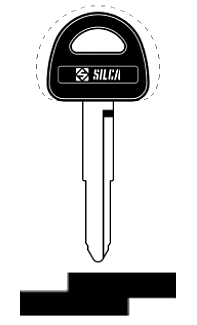 Afbeelding van Silca Autosleutel plastic kop brass SSY1P