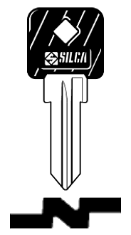 Afbeelding van Silca Autosleutel plastic kop staal CBR2P