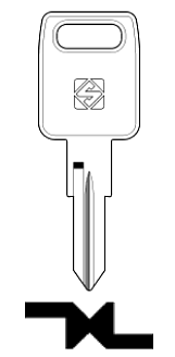 Afbeelding van Silca Autosleutel z/plastic kop staal CR3R