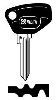 Afbeelding van Silca Autosleutel plastic kop brass SK17P