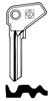 Afbeelding van Silca Autosleutel z/plastic kop staal SK10