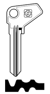 Afbeelding van Silca Autosleutel z/plastic kop staal SK11