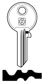 Afbeelding van Silca Autosleutel z/plastic kop staal SK15