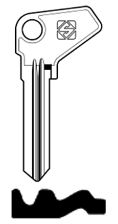 Afbeelding van Silca Autosleutel z/plastic kop staal SK16