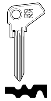 Afbeelding van Silca Autosleutel z/plastic kop staal SK17