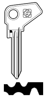 Afbeelding van Silca Autosleutel z/plastic kop staal SK18