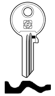 Afbeelding van Silca Autosleutel z/plastic kop staal SK19R