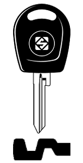 Afbeelding van Silca Transpondersleutel brass SK22RT1