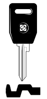 Afbeelding van Silca Autosleutel plastic kop staal SK20RP