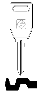 Afbeelding van Silca Autosleutel z/plastic kop staal SK20R