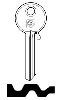 Afbeelding van Silca Autosleutel z/plastic kop staal SK21