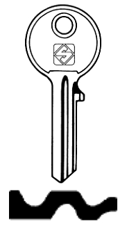 Afbeelding van Silca Autosleutel z/plastic kop staal SK3