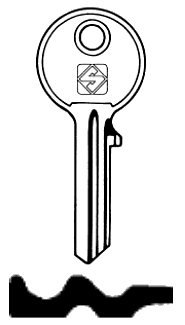 Afbeelding van Silca Autosleutel z/plastic kop staal SK4