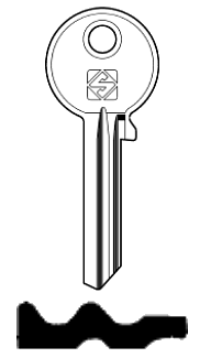 Afbeelding van Silca Autosleutel z/plastic kop staal SK5