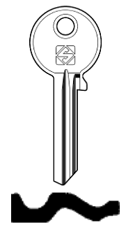 Afbeelding van Silca Autosleutel z/plastic kop staal SK7