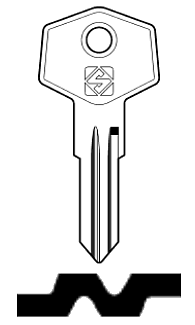 Afbeelding van Silca Autosleutel z/plastic kop staal AK3