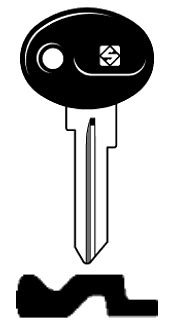 Afbeelding van Silca Autosleutel plastic kop staal AM2RP