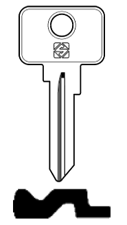 Afbeelding van Silca Autosleutel z/plastic kop staal AM2R