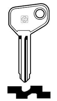 Afbeelding van Silca Autosleutel z/plastic kop staal AUB1