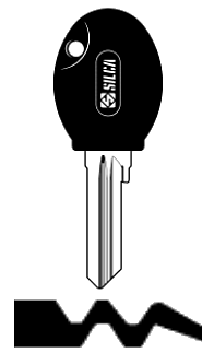 Afbeelding van Silca Autosleutel plastic kop staal BAS3RP