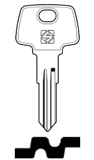 Afbeelding van Silca Autosleutel z/plastic kop staal CEM4