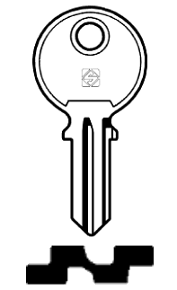 Afbeelding van Silca Autosleutel z/plastic kop staal CRM1