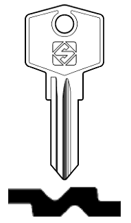 Afbeelding van Silca Autosleutel z/plastic kop staal DF2