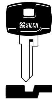 Afbeelding van Silca Autosleutel plastic kop staal IM2P