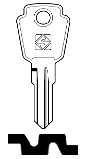 Afbeelding van Silca Autosleutel z/plastic kop staal IM3R