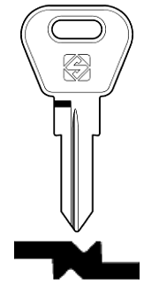 Afbeelding van Silca Autosleutel z/plastic kop staal IM4R