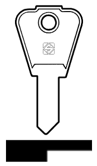 Afbeelding van Silca Autosleutel z/plastic kop staal LA1R