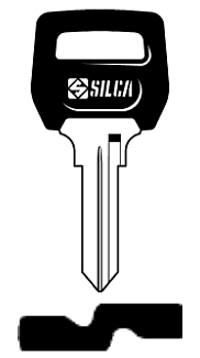 Afbeelding van Silca Autosleutel plastic kop brass LMP3P