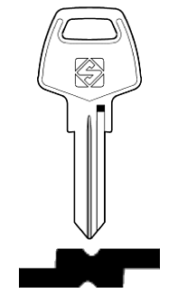 Afbeelding van Silca Autosleutel z/plastic kop staal LMP4