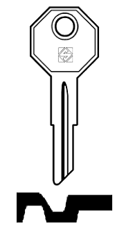 Afbeelding van Silca Autosleutel z/plastic kop staal RB1R