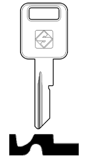 Afbeelding van Silca Autosleutel z/plastic kop staal RB2