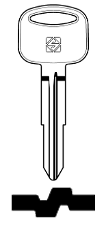 Afbeelding van Silca Autosleutel z/plastic kop staal SSY3