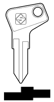 Afbeelding van Silca Autosleutel z/plastic kop staal TB2R