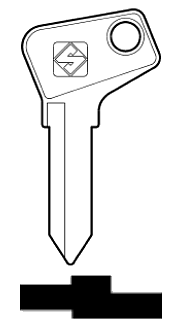 Afbeelding van Silca Autosleutel z/plastic kop staal TB3