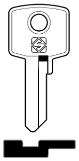 Afbeelding van Silca Cilindersleutel brass CCC1