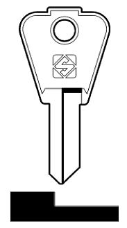 Afbeelding van Silca Cilindersleutel brass CM1R