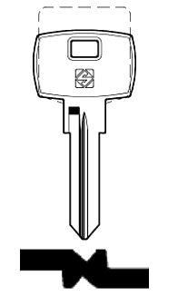 Afbeelding van Silca Cilindersleutel brass DBX1R