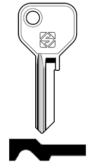 Afbeelding van Silca Cilindersleutel brass FAM3