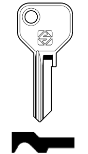 Afbeelding van Silca Cilindersleutel brass FAM4