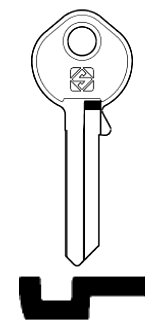 Afbeelding van Silca Cilindersleutel brass FAM5