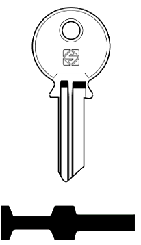 Afbeelding van Silca Cilindersleutel staal FF17